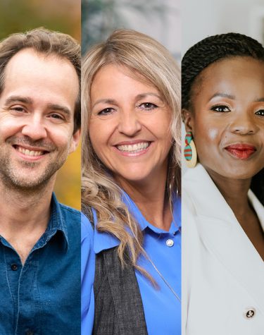 Montage représentant les experts de la brigade-conseil. De gauche à droite: Caroline Banville, Marc-André Mailhot, Nada Michaudville, Adétola Fagbémi, Tessa Rheault