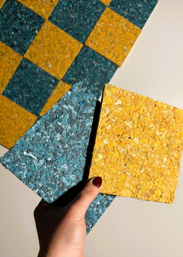 Tuile décorative en textile recyclé